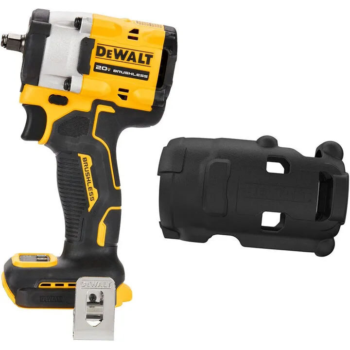 DEWALT ATOMIC 20V MAX 3/8 inch Impact Wrench with Hog Ring (Bare Tool) and Protective Boot