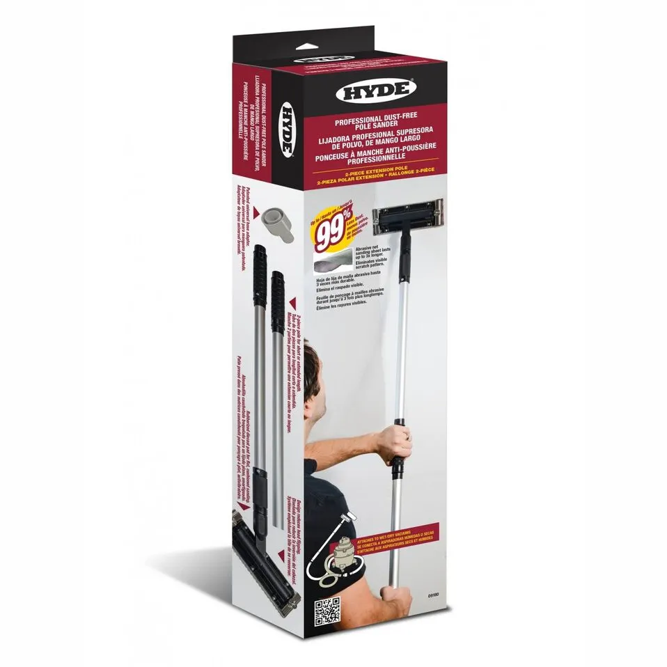Hyde Professional Dust-Free Pole Sander - Precision Drywall Finishing System 1