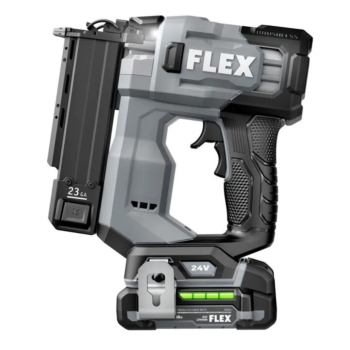 FLEX 24V Brushless 23 Gauge Pin Nailer Kit - Professional Precision & Power 3