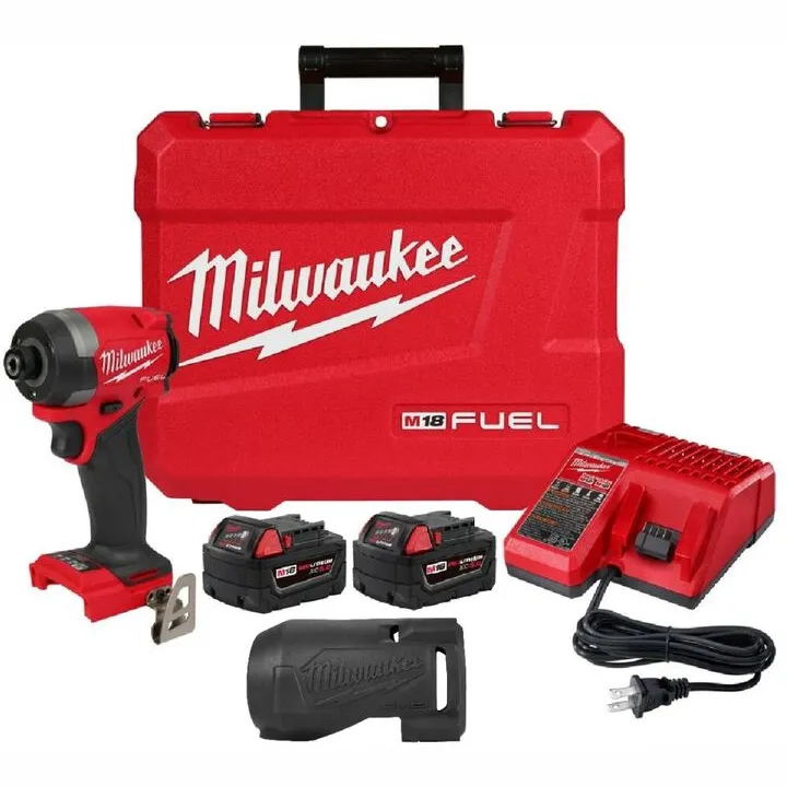 Milwaukee M18 FUEL 1/4 Inch Hex Impact Driver Kit with Protective Bundle