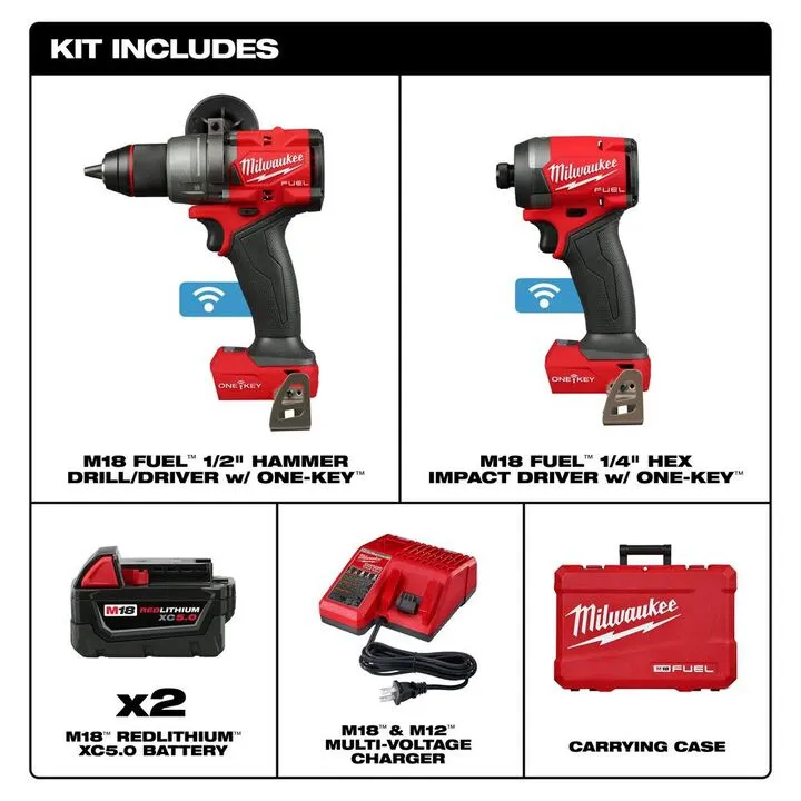 Milwaukee M18 FUEL 2-Tool Combo Kit with ONE-KEY - Professional Grade Performance 1