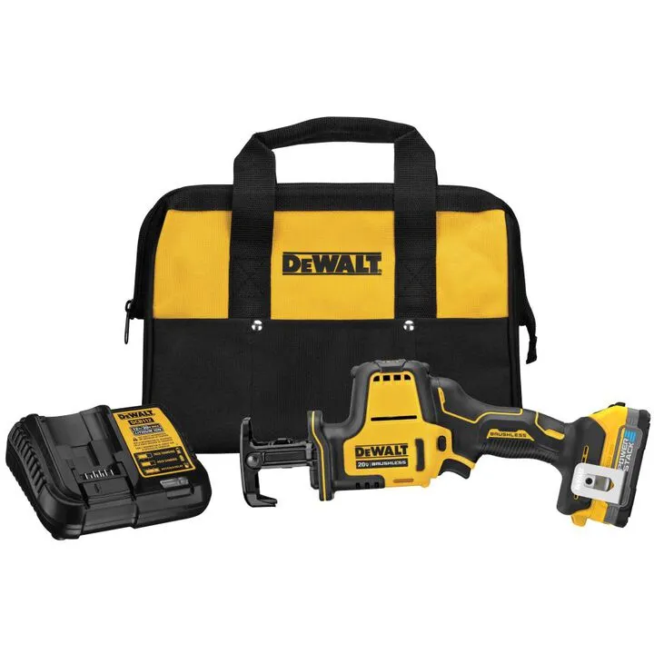 DEWALT ATOMIC 20V MAX One-Handed Reciprocating Saw with POWERSTACK Battery Technology