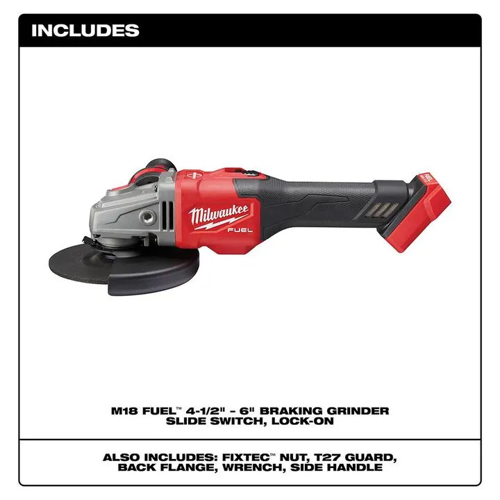 Milwaukee M18 FUEL 4-1/2 in.-6 in. Lock-On Braking Grinder (Bare Tool) 1