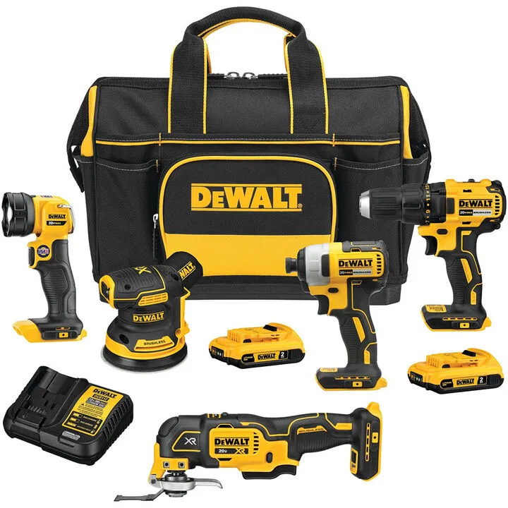 DEWALT 20V MAX Brushless 5-Tool Combo Kit with Premium Soft Storage