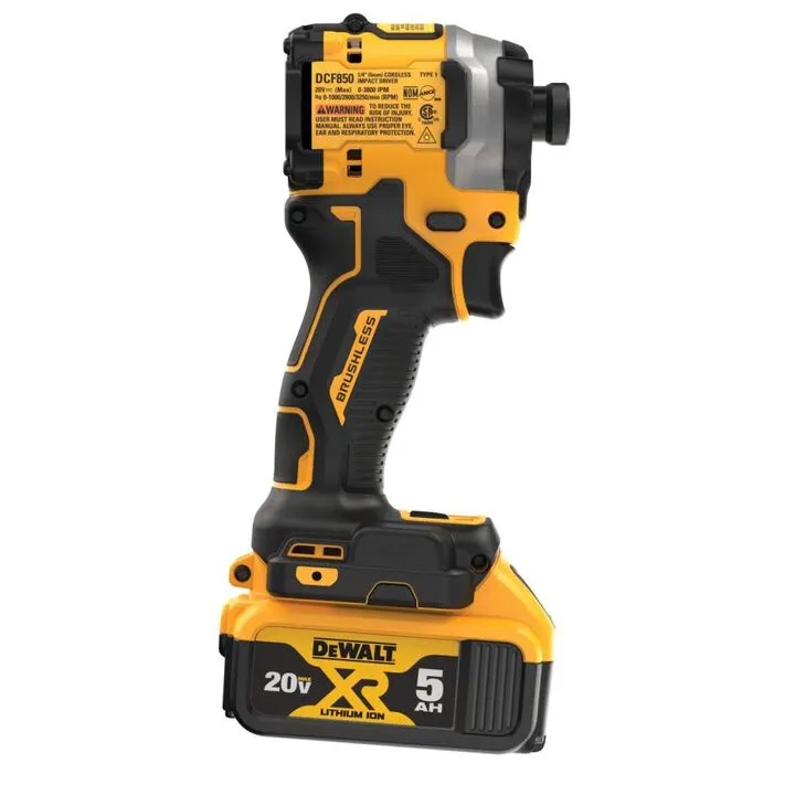DEWALT 20V MAX Atomic Impact Driver 5Ah Kit & Rapid Load Accessory Set With Toughcase+ 5