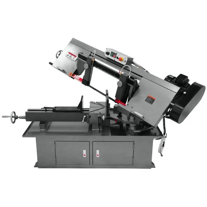 JET 10 In. x 18 In. Horizontal Dual Mitering Bandsaw - 2 HP, 230V, 1Ph