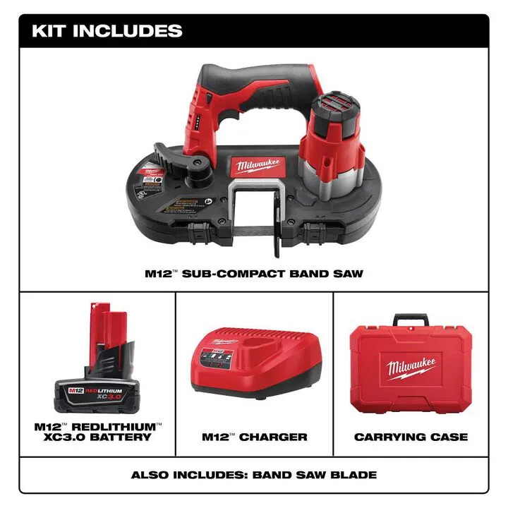Milwaukee M12 Cordless Sub-Compact Band Saw Kit - Professional Grade Precision 2