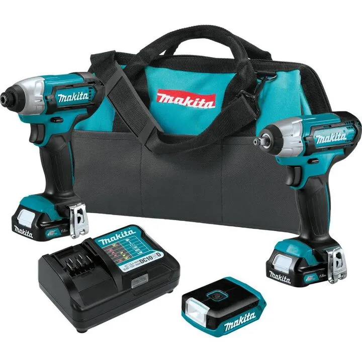 Makita 12V max CXT Lithium-Ion Cordless 3-Pc. Combo Kit (1.5Ah)