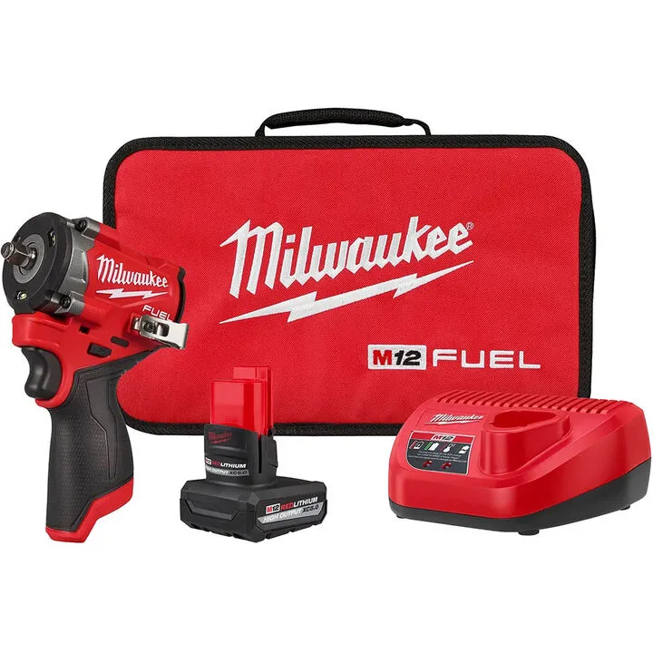 Milwaukee M12 Stubby 3/8 Inch Impact Wrench and 3/8 Inch Ratchet Professional Bundle 7