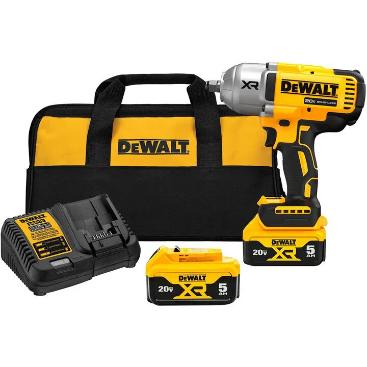 DEWALT 20V MAX XR 1/2in High Torque Impact Wrench Kit - Professional Performance Series