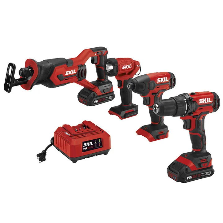 SKIL 20V 4-Tool Combo Kit: The Ultimate Essential Set for Home Maintenance 1