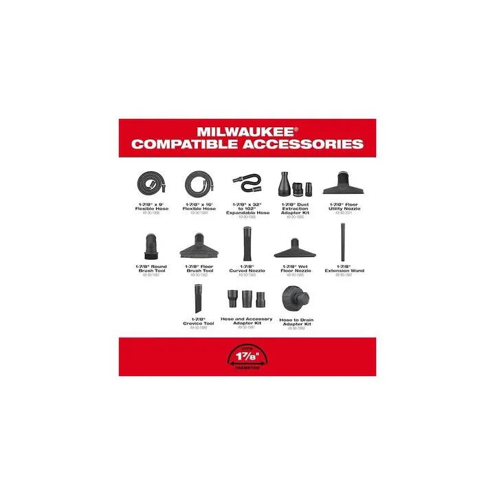 Milwaukee M18 FUEL 5-Tool Combo Kit with Wet/Dry Vacuum and Impact Wrench Bundle 11