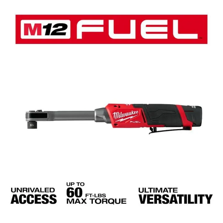 Milwaukee M12 FUEL INSIDER Extended Reach Box Ratchet Kit - Professional Grade Performance 1