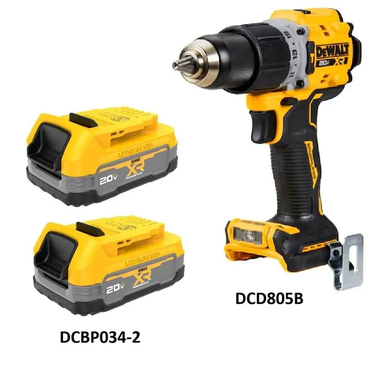 DEWALT 20V MAX XR Compact Hammer Drill Driver & 2-Battery Power Bundle 1