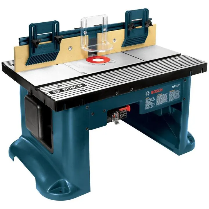 Bosch 2.25 HP Electronic Fixed Base Router & Benchtop Router Table Bundle 4