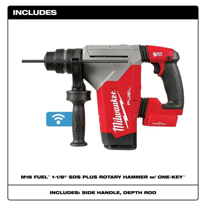 Milwaukee M18 FUEL 1-1/8 Inch SDS Plus Rotary Hammer with ONE-KEY (Reconditioned Bare Tool) 1