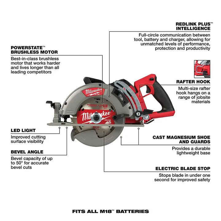 Milwaukee M18 FUEL Rear Handle 7-1/4 in. Circular Saw Kit 3