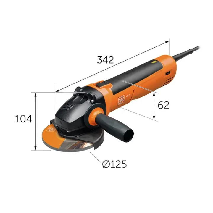 Fein CG 15-125 BL 5 Inch Compact Corded Angle Grinder - High-Performance Industrial Power 1