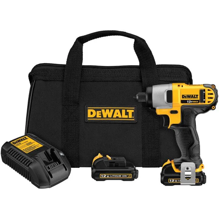 DEWALT 12V MAX Lithium Ion Impact Driver Kit with Toughcase+ Accessory Bundle 2