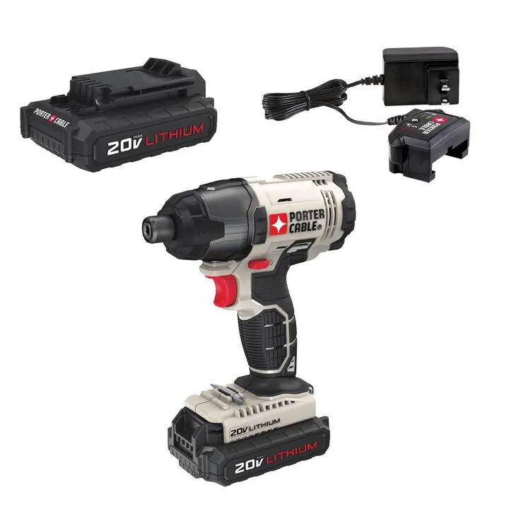 Porter Cable 20V 1/4-in Cordless Impact Driver Kit - Professional Performance Series