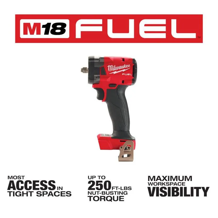 Milwaukee M18 FUEL 3/8 Compact Impact Wrench with Friction Ring (Bare Tool) 1