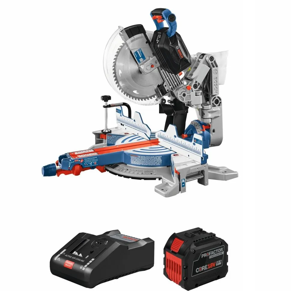 Bosch 18V PROFACTOR 12in Glide Miter Saw Kit - High-Performance Cordless Precision