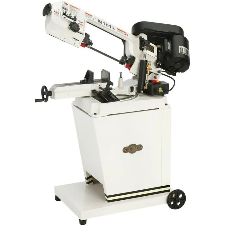 Shop Fox 5 Inch x 6 Inch Metal Cutting Bandsaw - 1/2HP Dual Voltage Precision Tool