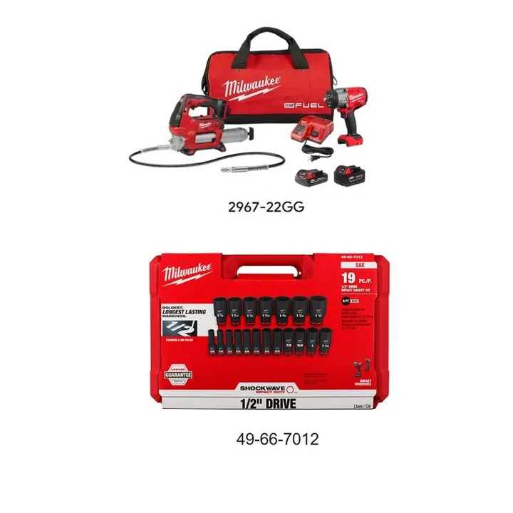 Milwaukee M18 FUEL 1/2-Inch High Torque Impact Wrench Kit with 19-Piece Socket Set