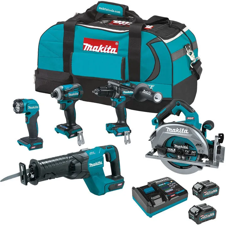 Makita 40V max XGT Brushless Cordless 5-Piece Combo Kit (4.0Ah)