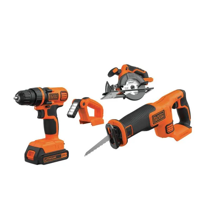 Black and Decker 20V Max 4-Tool Cordless Combo Kit for Home Maintenance 1