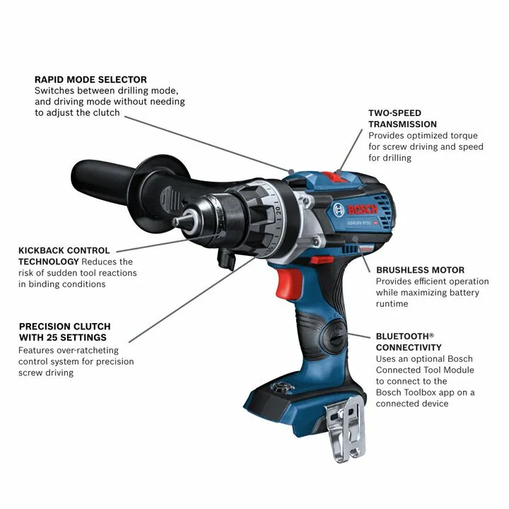 Bosch 18V 1/2 Inch Drill/Driver (Bare Tool) - Professional Reconditioned Edition 5