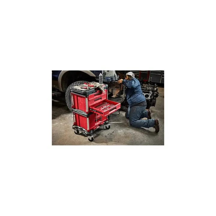 Milwaukee M18 Impact Wrench with 36-Piece Socket Set and 2-Drawer Tool Box Bundle 19