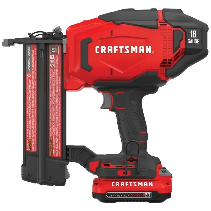 CRAFTSMAN V20 18 Gauge Cordless Brad Nailer Kit - Precision Performance for Woodworking 1