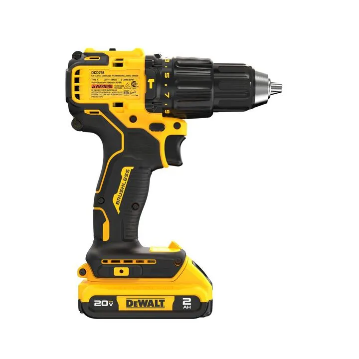 DEWALT 20V MAX Brushless Cordless 1/2in Hammer Drill Kit - High-Performance Professional Tool 7
