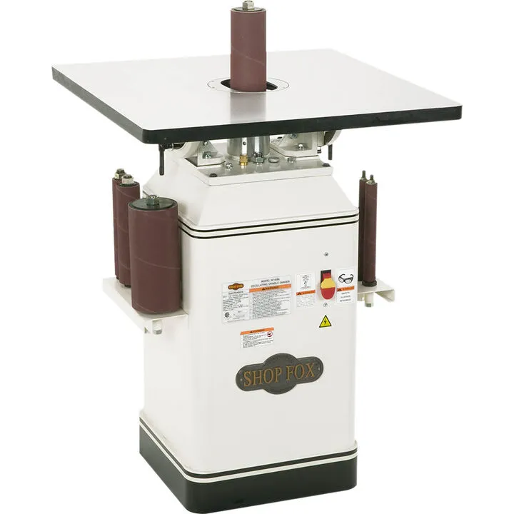 Shop Fox 1HP Oscillating Spindle Sander - Dual Voltage Precision Sanding System