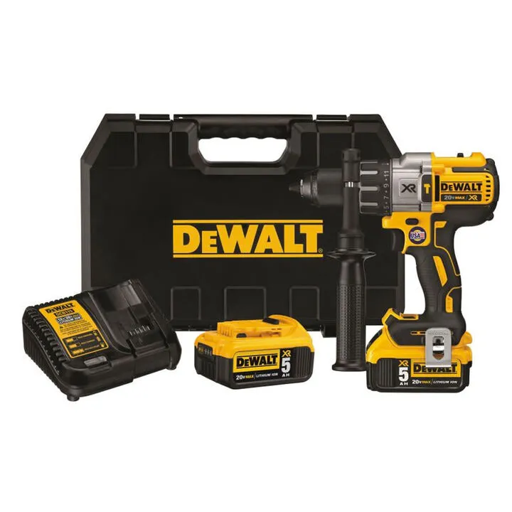 DEWALT 20V MAX XR Brushless 3-Speed Hammer Drill Kit - High-Performance Professional Tool 1