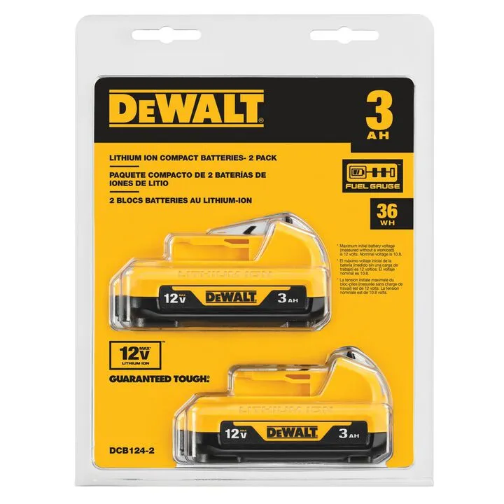 DEWALT 12V MAX 3Ah Battery 2-Pack and 1/4 Inch Screwdriver Professional Bundle 2