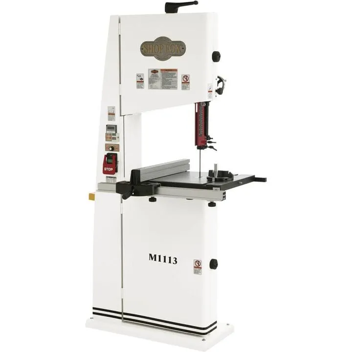 Shop Fox 18 Inch Vertical Wood/Metal Bandsaw - 220V 1.5HP 3-Phase Industrial Performance