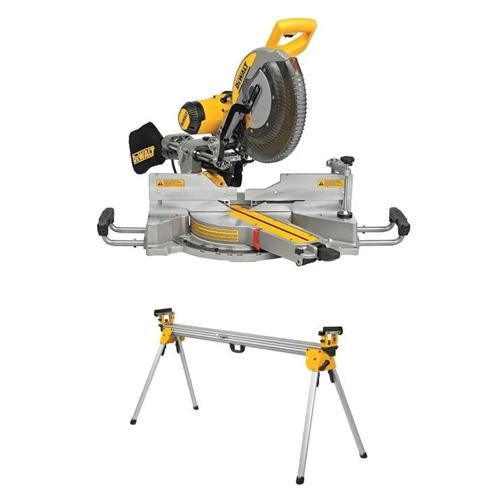 DEWALT 12-Inch Compound Miter Saw & Heavy-Duty Miter Saw Stand Professional Bundle