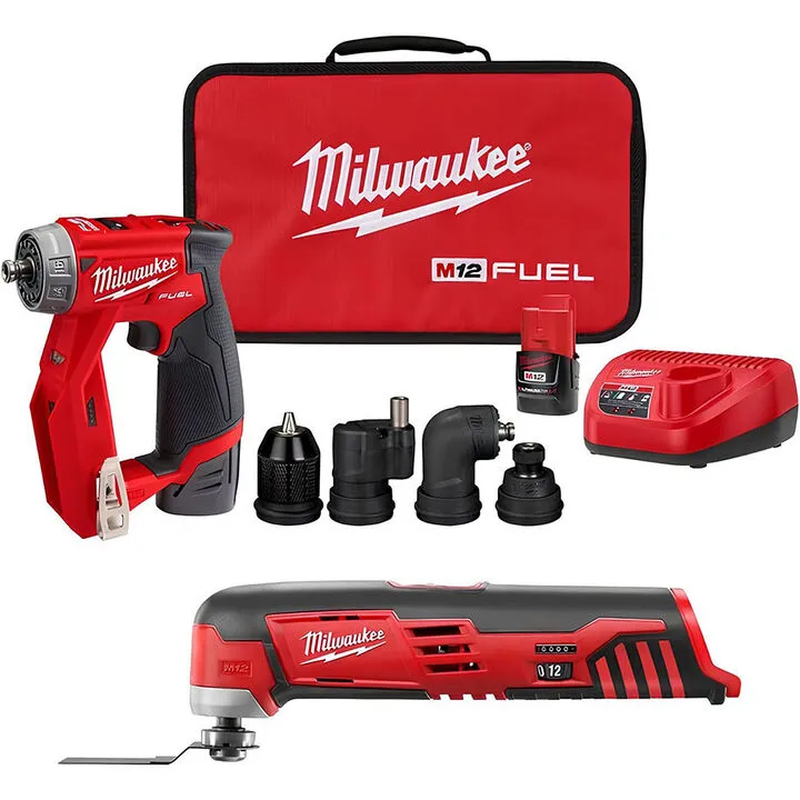 Milwaukee M12 FUEL Installation Drill/Driver & Multi-Tool Professional Bundle