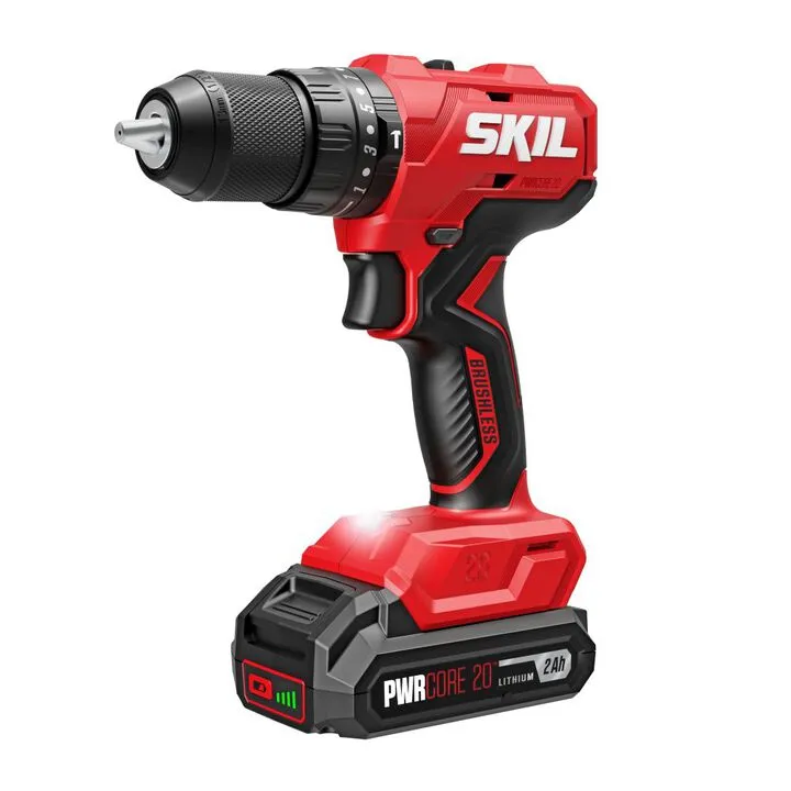 SKIL PWR CORE 20 Brushless 20V Hammer Drill Kit with Optimized Performance Set 1
