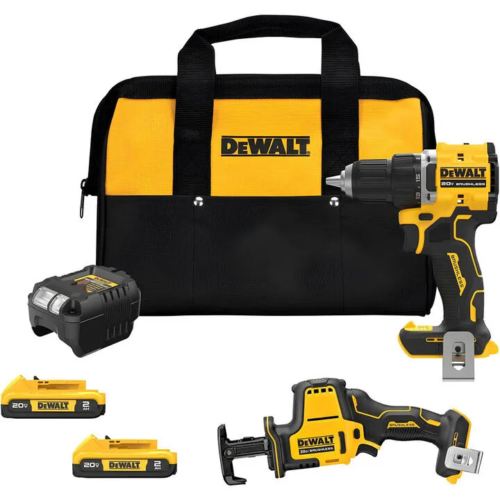 DEWALT 20V Max 2-Tool Combo Kit - Professional Grade Cordless Power Tool Set