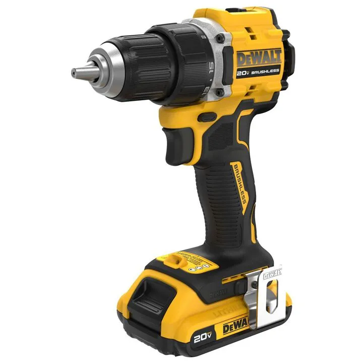 DEWALT Atomic 20V Max Brushless 1/2 Inch Drill Driver Kit with Premium 4Ah Battery 5
