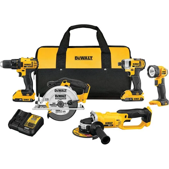 DEWALT 20V MAX Compact 5-Tool Combo Kit - Professional Grade Cordless Power Set