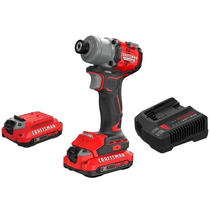CRAFTSMAN V20 BRUSHLESS RP Cordless 1/4-Inch Impact Driver Kit - High-Performance Edition