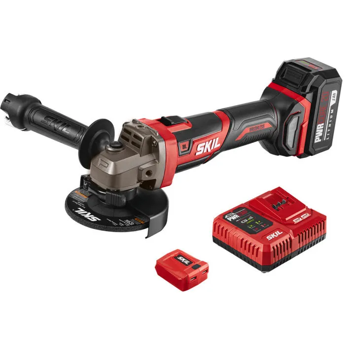 SKIL PWRCORE 20 Brushless 4-1/2 in. Angle Grinder Kit - High-Efficiency Cordless Power 2