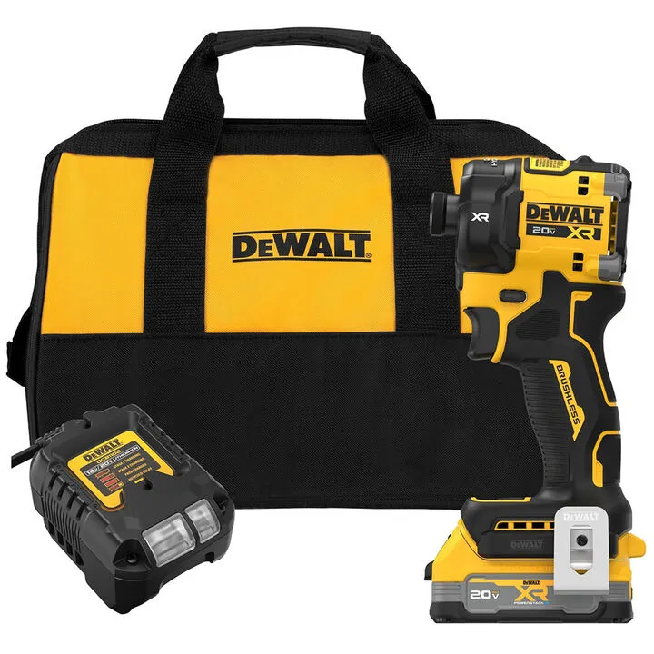 DEWALT 20V MAX XR 1/4 Inch Quiet Hydraulic Impact Driver Kit with Nut Runner Attachment 1