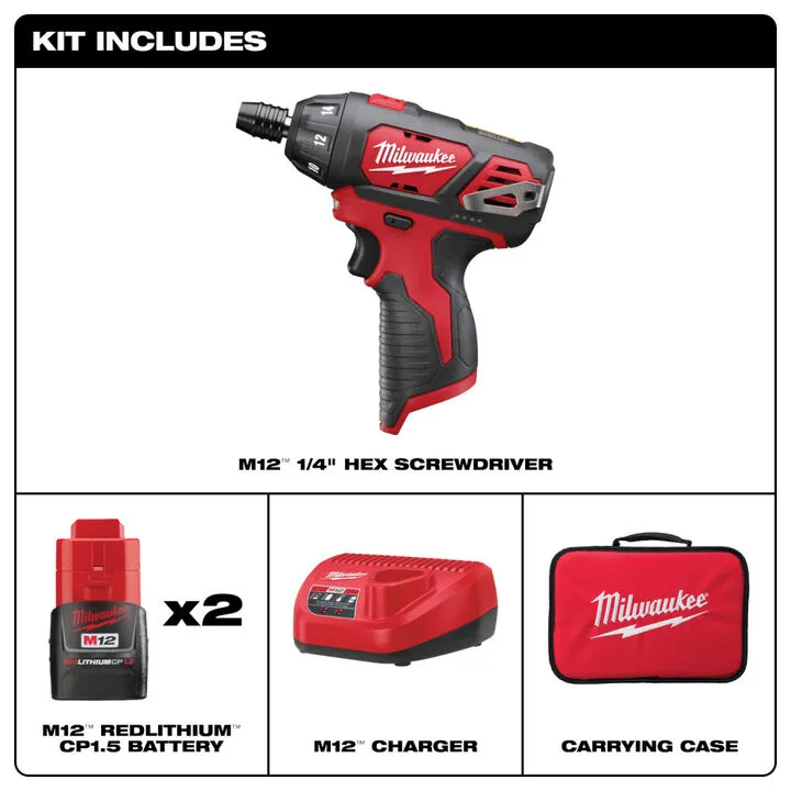 Milwaukee M12 1/4 in. Hex Screwdriver – Precision Performance for Light-Duty Fastening 1