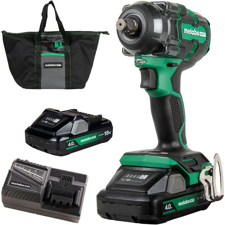 Metabo HPT 18V MultiVolt 1/2 Inch Cordless Impact Wrench Kit - Professional Performance & Reliability