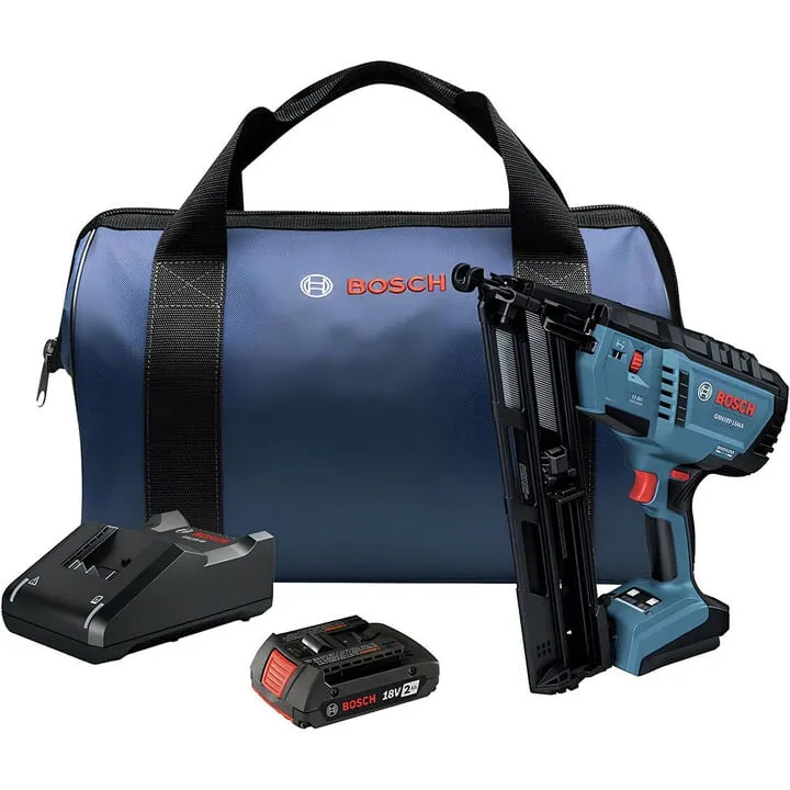 Bosch 18V 15 Gauge Angled Finish Nailer Kit - Professional Reconditioned Series
